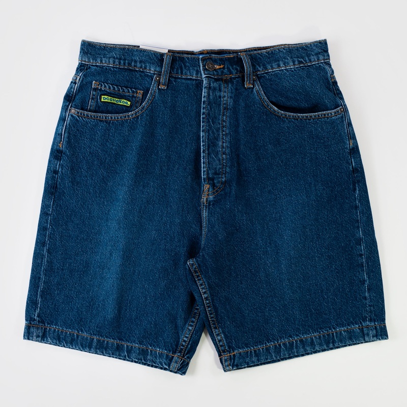 DC Worker Baggy Denim Shorts – Stone Indigo 28″