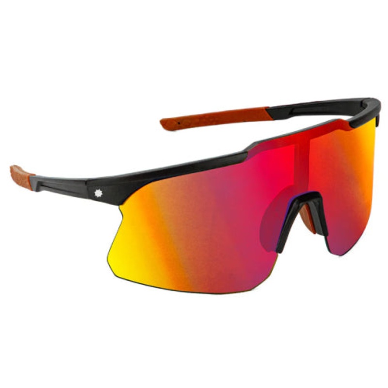 Glassy Cooper Polarized Sunglasses Black/Red/Red Mirror
