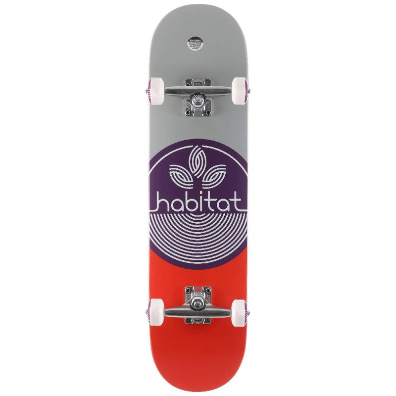 Habitat Leaf Dot in Purple 8.0″ Complete Skateboard Complete
