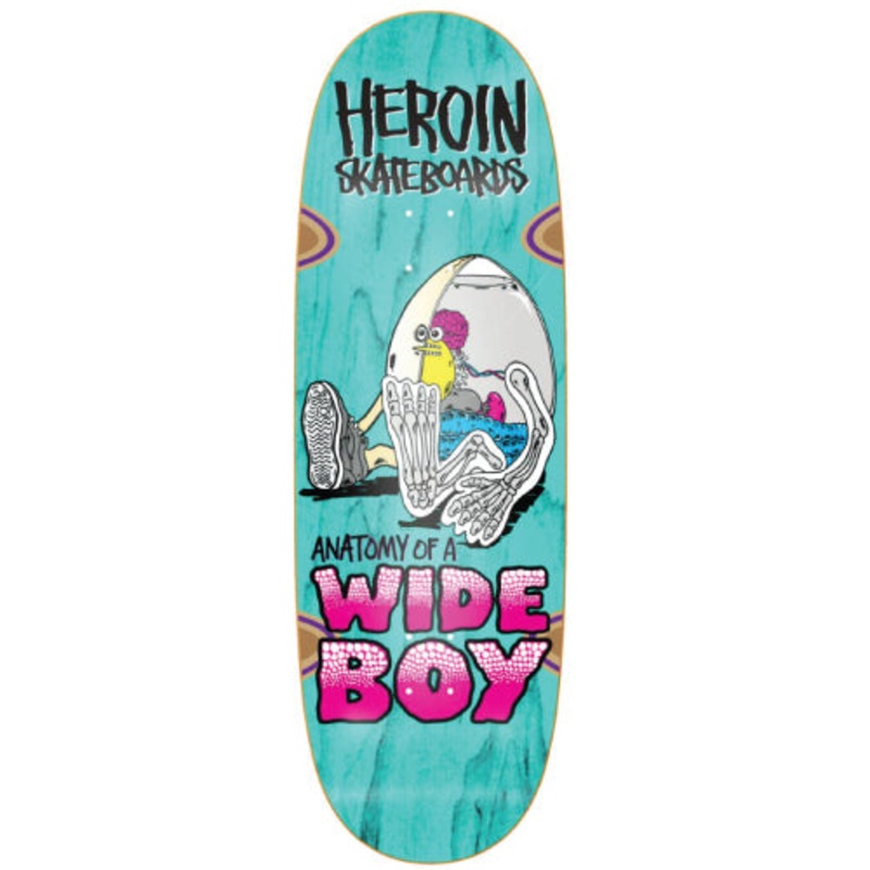 Heroin Anatomy of a Wide Boy Skateboard Deck 10.4″ 10.4″ Cherry Veneer