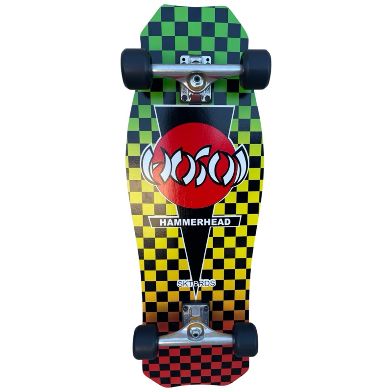 Hosoi O.G. Hammerhead Rasta Checkerboard 10.5″ Complete Skateboard