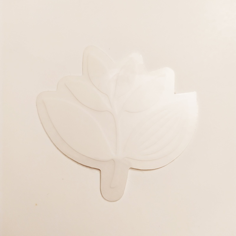 Magenta Skateboard Sticker – 5.5cm across approx – white