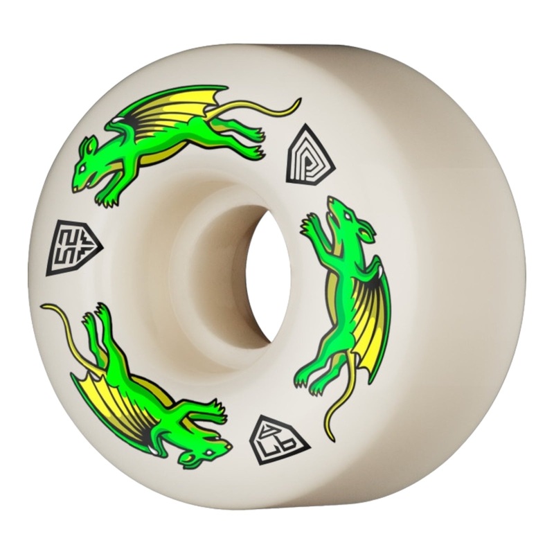 Powell Peralta Dragon Formula Nano Rats Skateboard Wheels 52mm x 34mm 97A 4pk 52mm