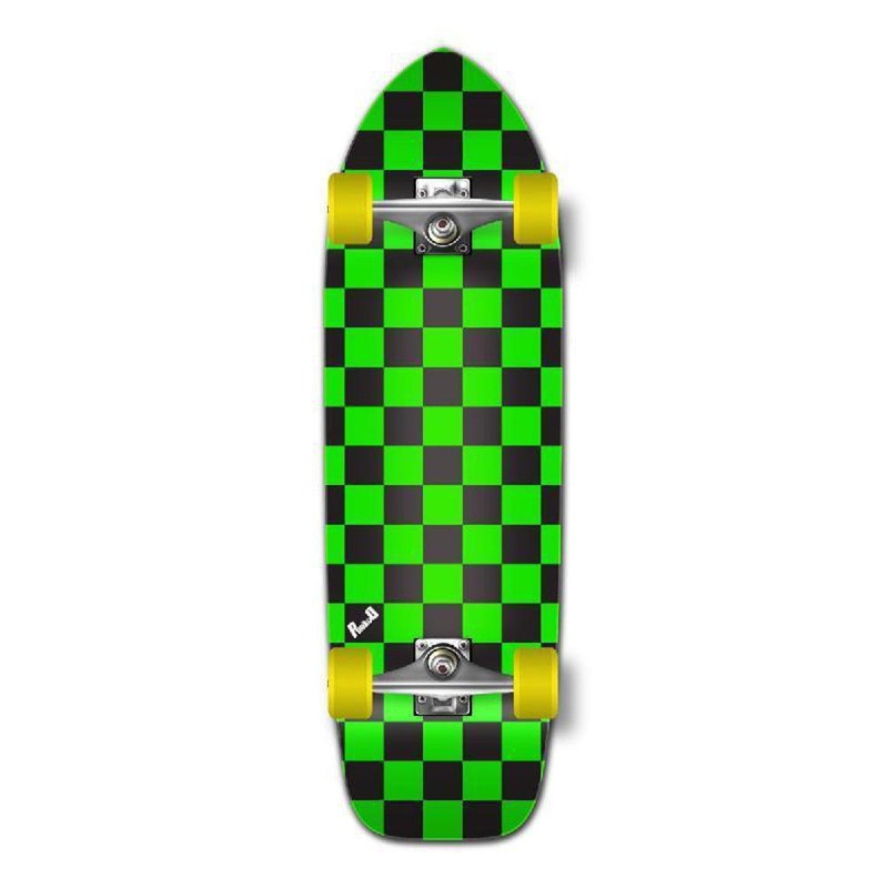 Punked Checker Green Old School 33″ Pool Longboard Complete