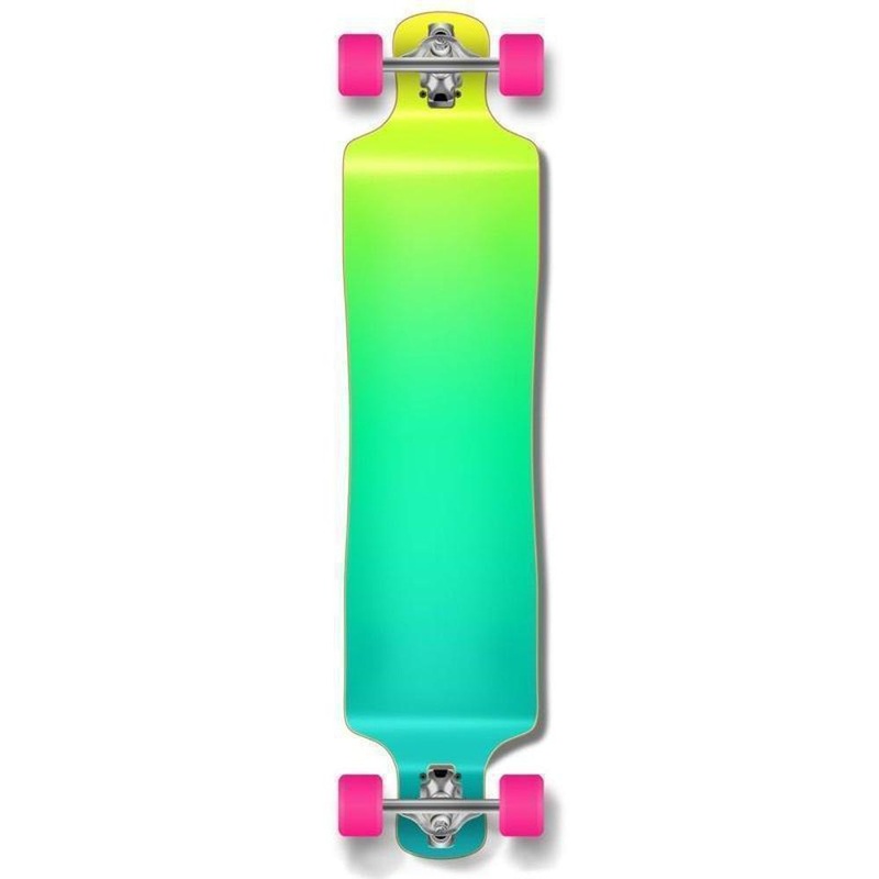 Punked Lowrider Double Drop Gradient Green 40″ Longboard Complete