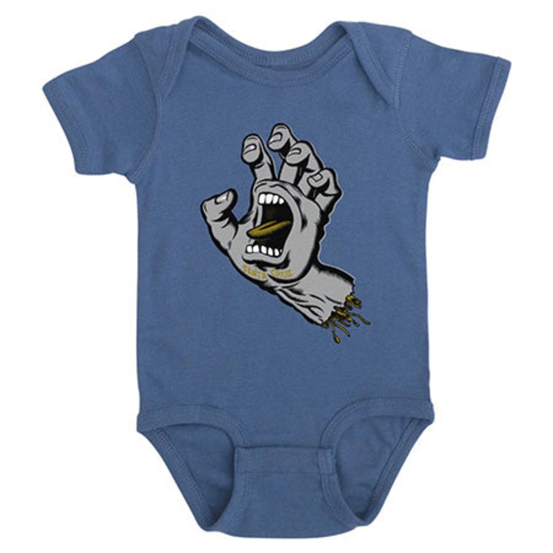 Santa Cruz Screaming Hand Baby One Piece Bodysuit Indigo 6 Months