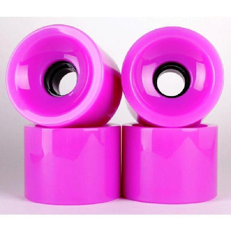 Solid Purple 70mm Gel Soft Longboard Wheels