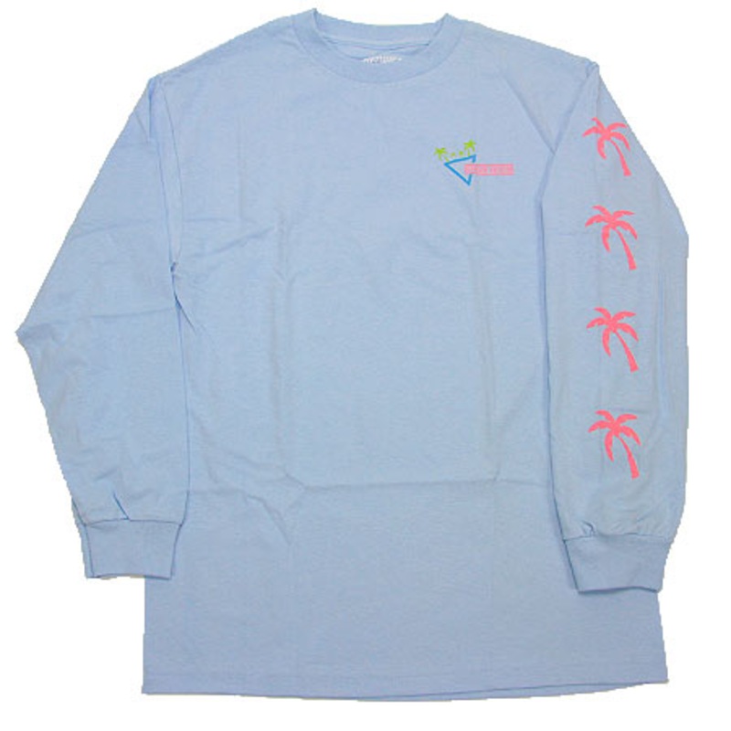 Theories Bermuda Vacation Long Sleeve T Shirt Powder Blue Large