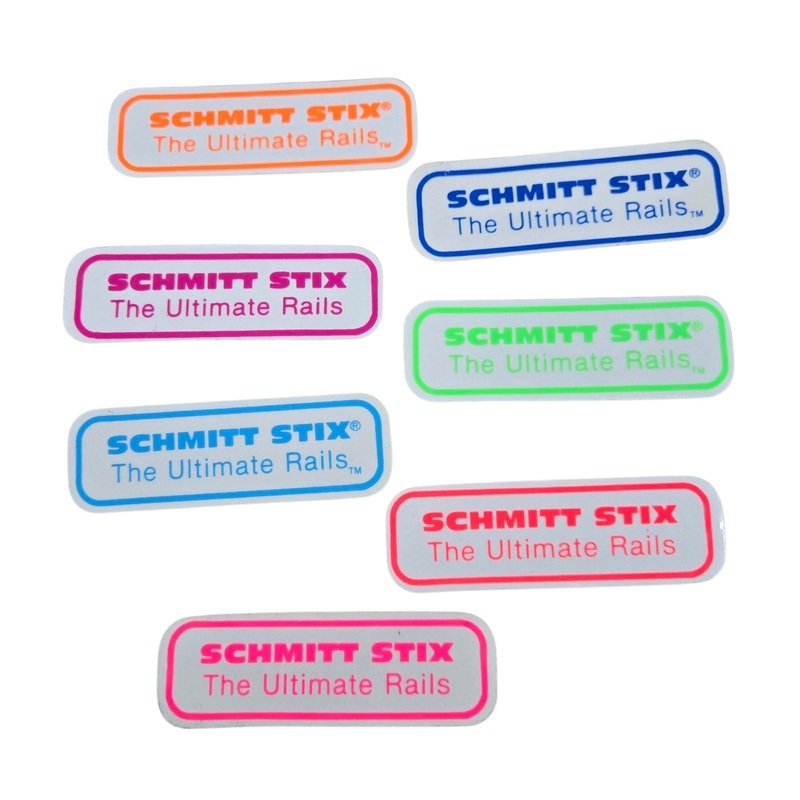 Vintage 80s SCHMITT STIX RAILS STICKER PACK (7 pc)- CLEAR