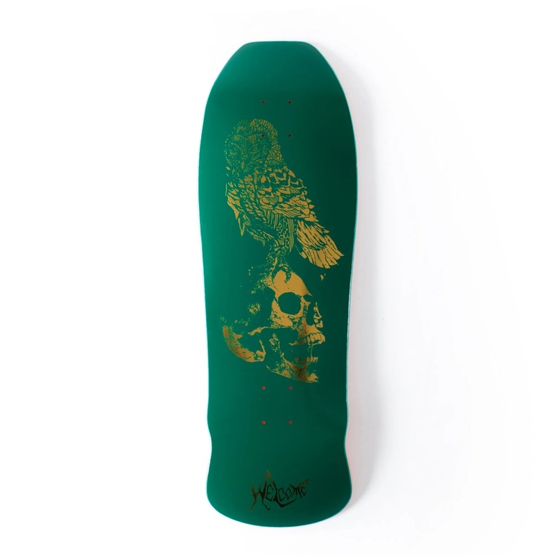 Welcome – 10′ – Bird Brain on Early Grab – Emerald/Gold Foil 10″ Shaped