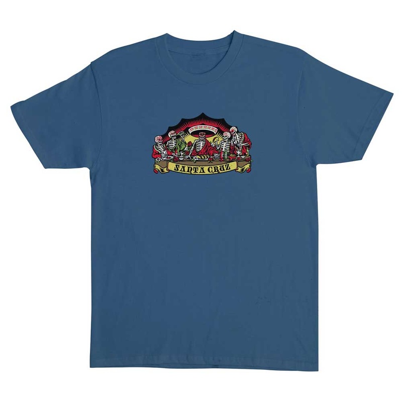 44156285 Guzman Dead Diners Heavyweight Tee Blue Dusk Mens Santa Cruz MD