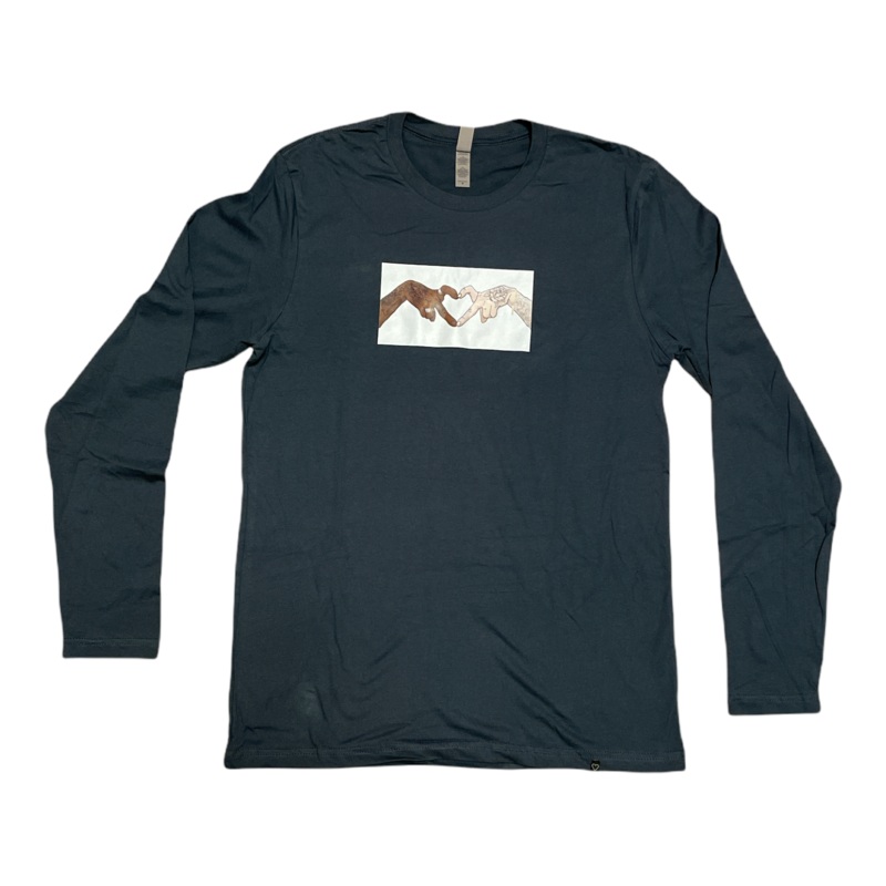 Community Heart Hands L/S T Shirt Indigo S