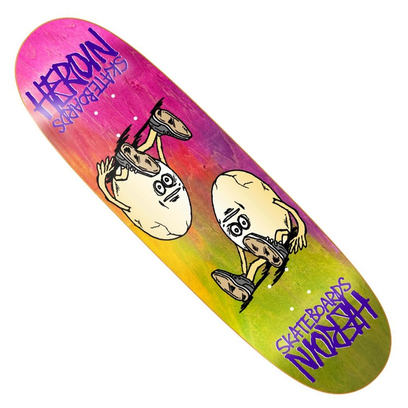 Heroin Skateboards Symmetrical Egg Rainbow Deck Rainbow 8.75 x 31.625 WB:14.125