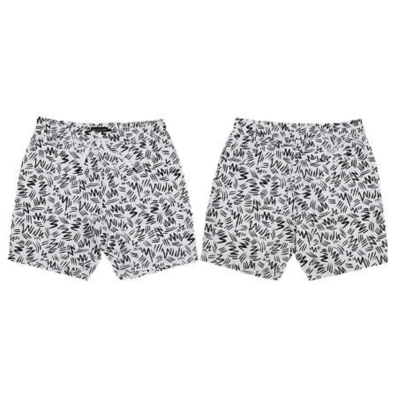 The Quiet Life Ziggity Beach Short Black/ White 34