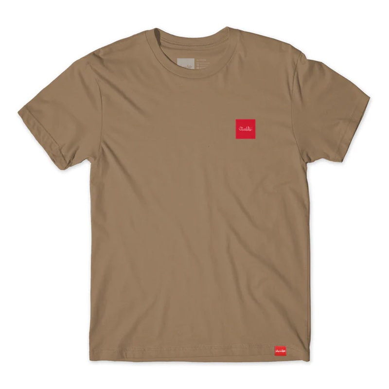 Chocolate Script Square T Shirt Safari Green Medium