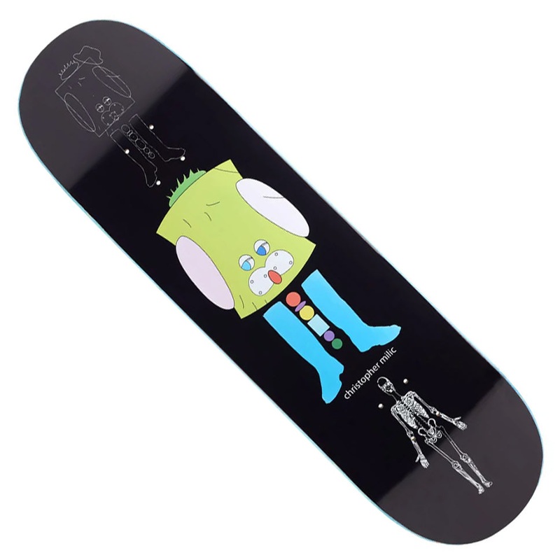 Frog Skateboards Chris Milic Vector World Deck Black 8.38 x 32.1 WB:14.4