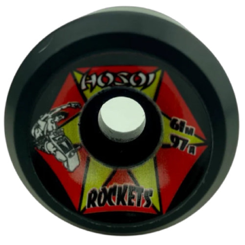 Hosoi Rockets Skateboard Wheels 61MM 97A 61mm Black