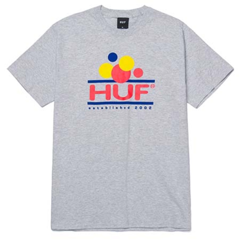 HUF Fun T Shirt Athletic Grey Extra Large