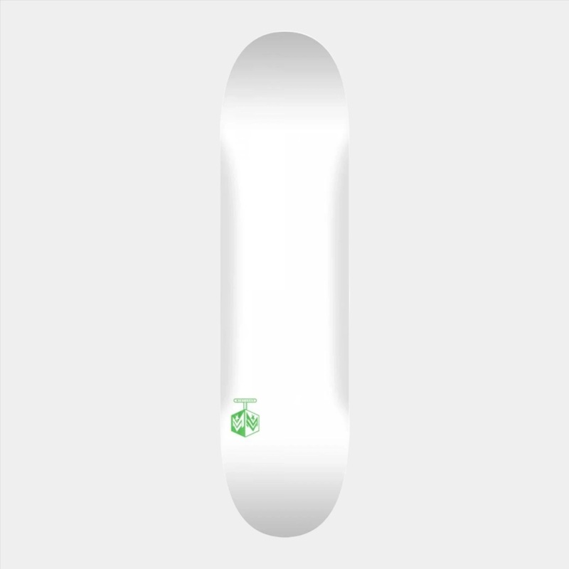 Mini Logo – 7.75″ – Chevron Detonator15 Birch Deck 191 Mini Solid White