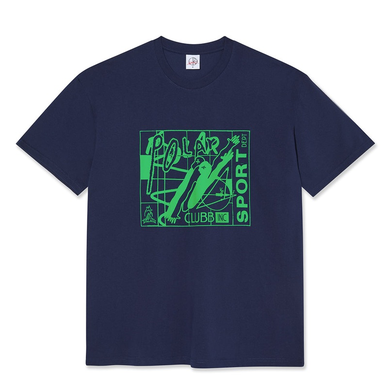 Polar Skateboards Clubb Inc T Shirt Dark Blue Medium