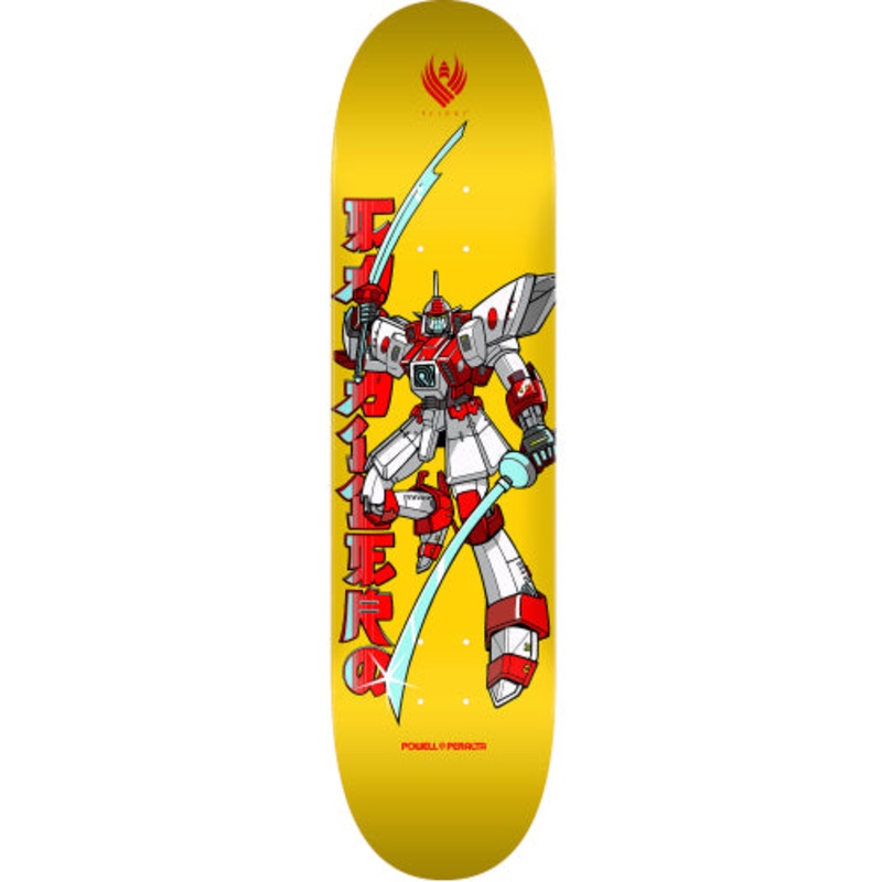 Powell Peralta Caballero Gundam Flight Skateboard Deck Yellow 8.25″ 8.25″