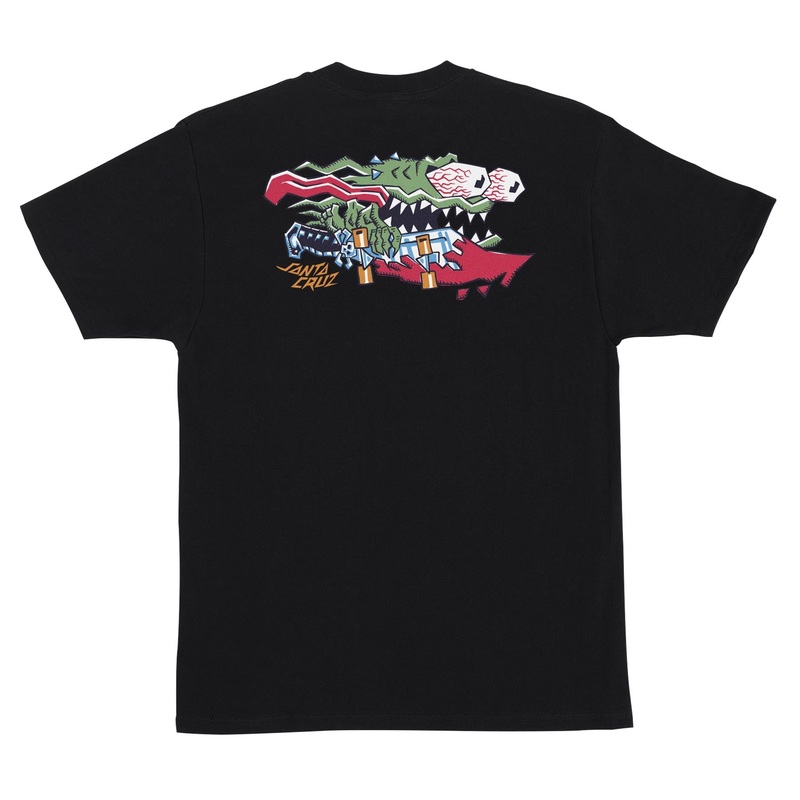 SANTA CRUZ MEEK SCRATCHED SLASHER T-SHIRT Small Black
