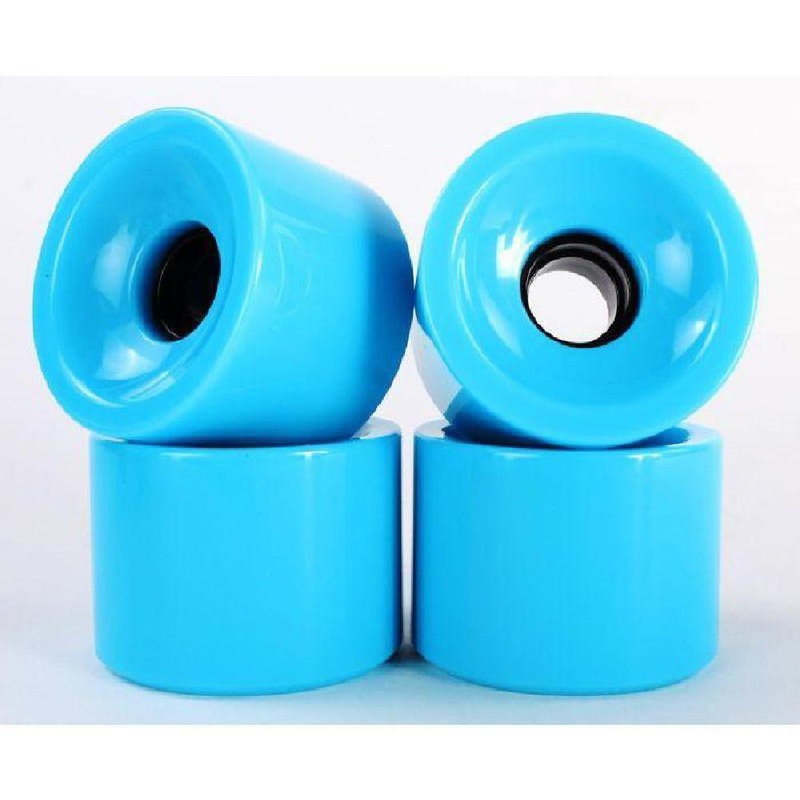 Solid Sky Blue 70mm Gel Soft Longboard Wheels