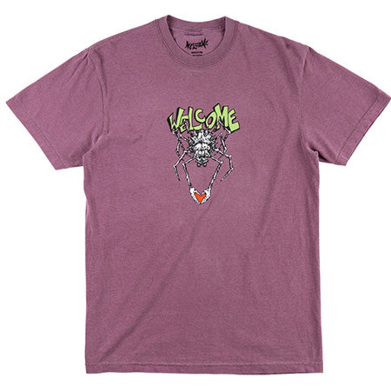 Welcome Skateboards Spidey T Shirt Berry Large