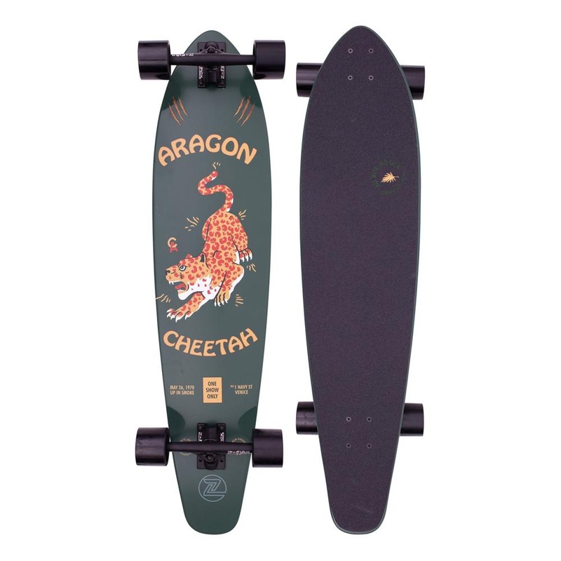 Z-Flex Aragon Cheetah Roundtail 39″ Kicktail Longboard
