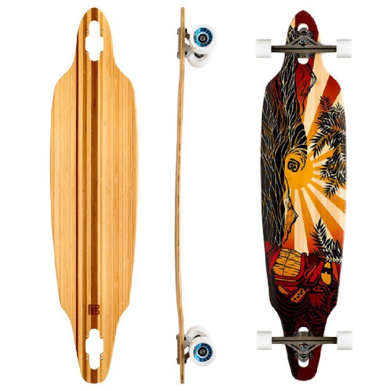 Bamboo Pacific Sunset 41″ Drop Through Longboard Complete