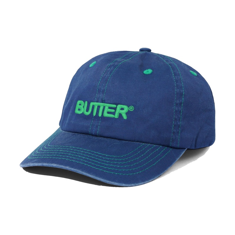 Butter Rounded Logo 6 Panel Cap Navy