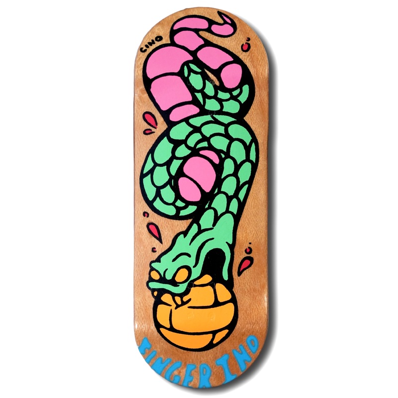 Finger Industries x Cino Snake 34mm Fingerboard Deck 34mm
