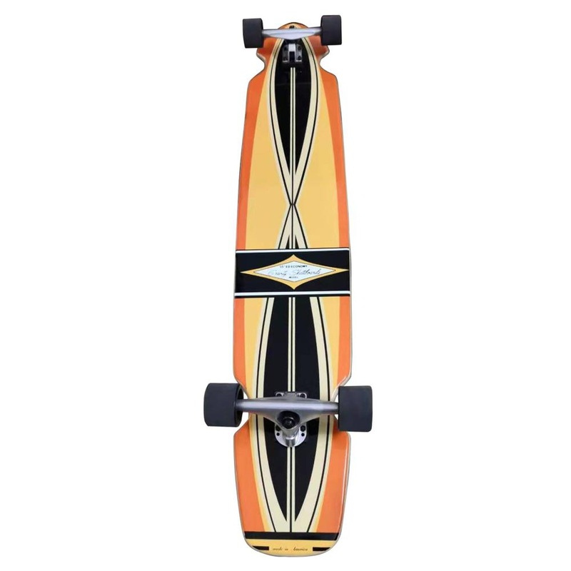 Gravity Ed Economy Pro Series Orange/Brown 55″ Longboard Complete