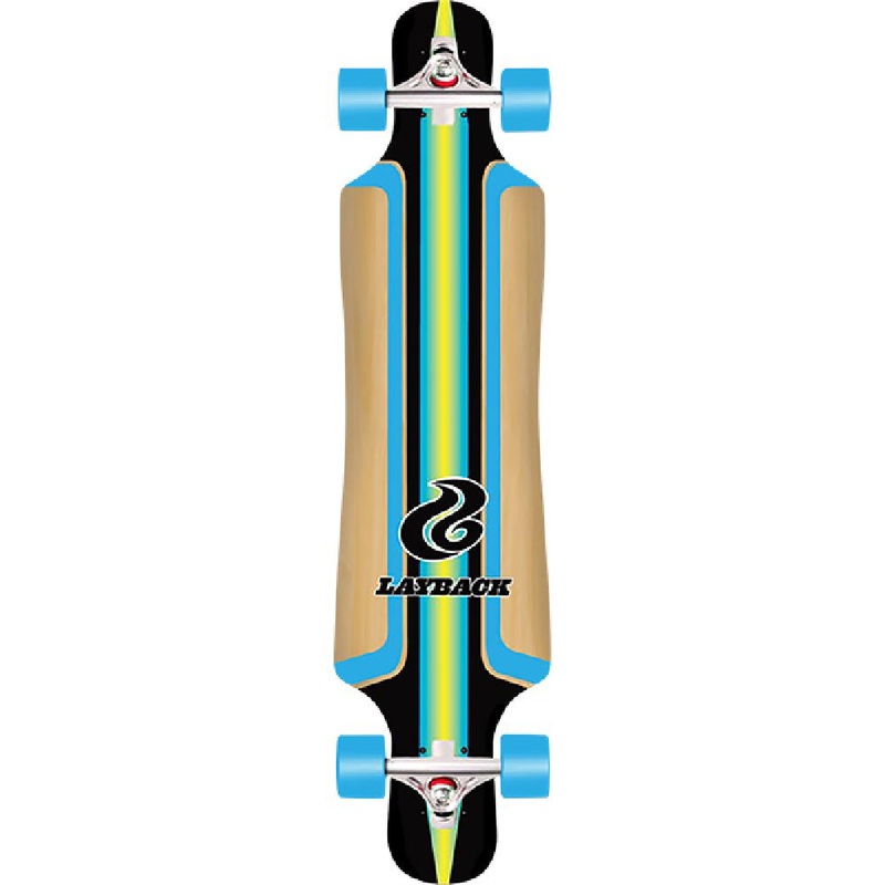 Layback Finish Line Bamboo 40″ Drop Through Complete Longboard Complete