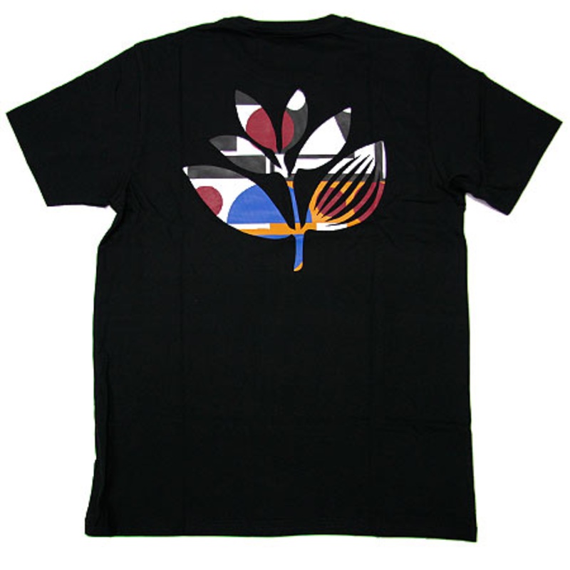 Magenta Abstract T Shirt Black Extra Large