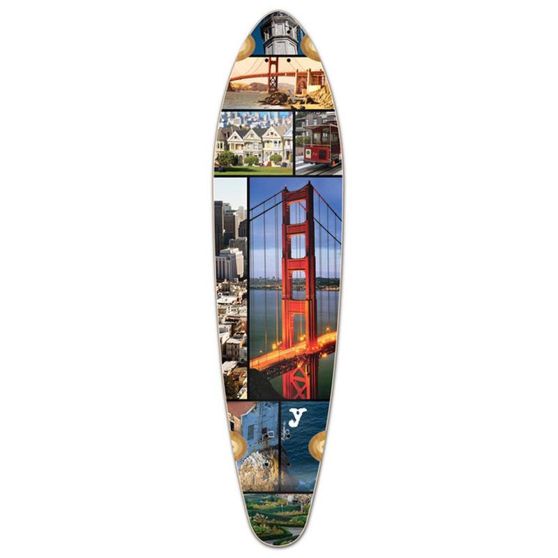 Punked Kicktail San Francisco Longboard Deck Deck