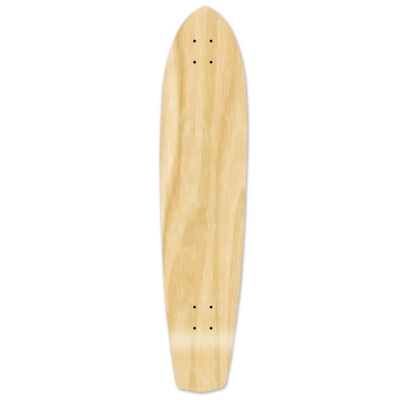 Punked Slimkick Blank Longboard Deck – Natural Deck