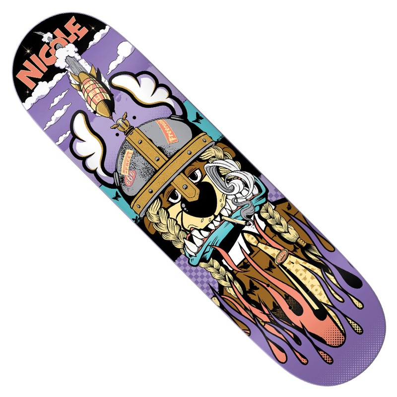 Real Nicole Hause x D Face Deck Purple Dip 8.06 x 31.5 WB:14