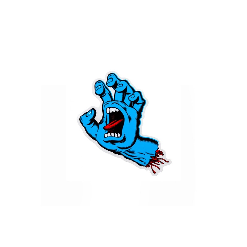 Santa Cruz 3″ Screaming Hand Sticker – Blue