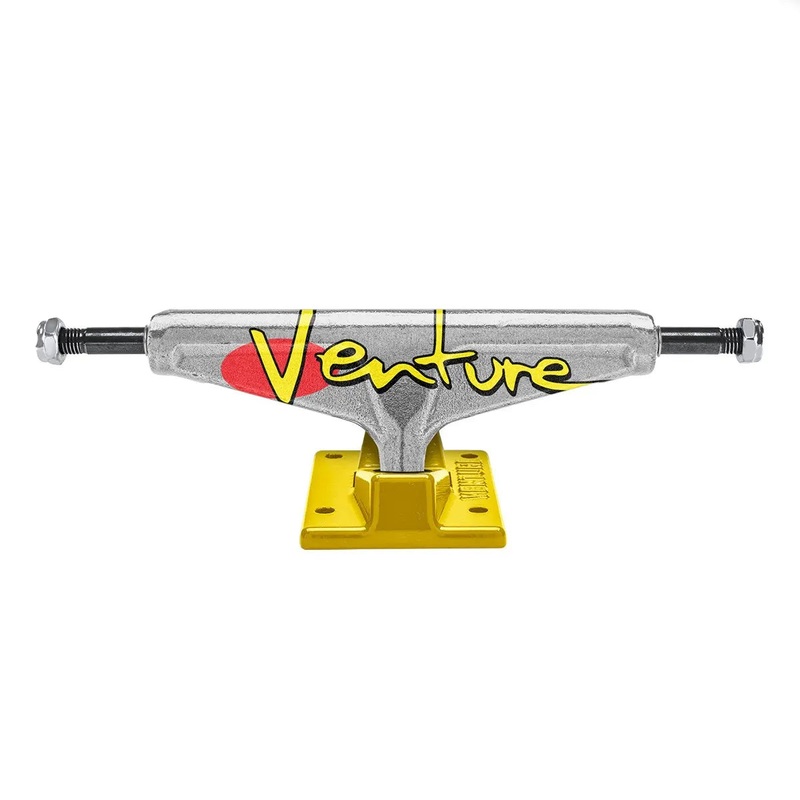 Venture Trucks Team Edition Bull Bleed High Polished / Yellow Skateboard Trucks – 5.0″ Hanger 7.75″ Axle (Set of 2) 5.0H
