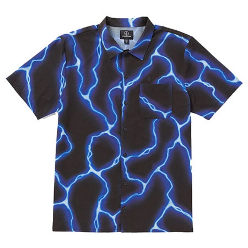 Volcom Travis Spinks Short Sleeve Button-Up Shirt Black Medium