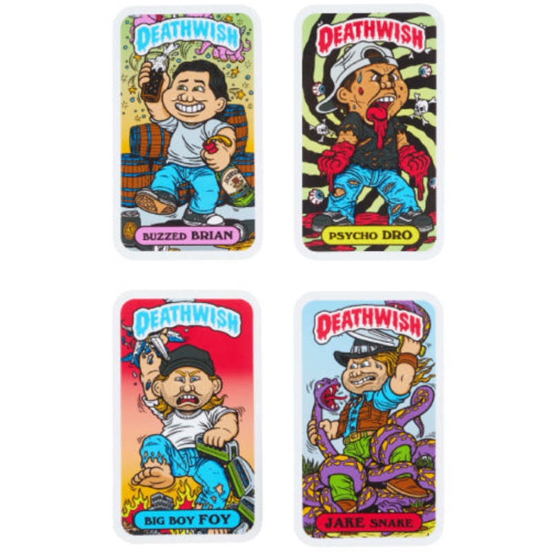 Deathwish Low Life Kids Stickers – Individual Buzzed Brian