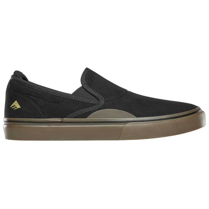 Emerica Wino G6 Slip-on Skate Shoes 8 Black/Gum