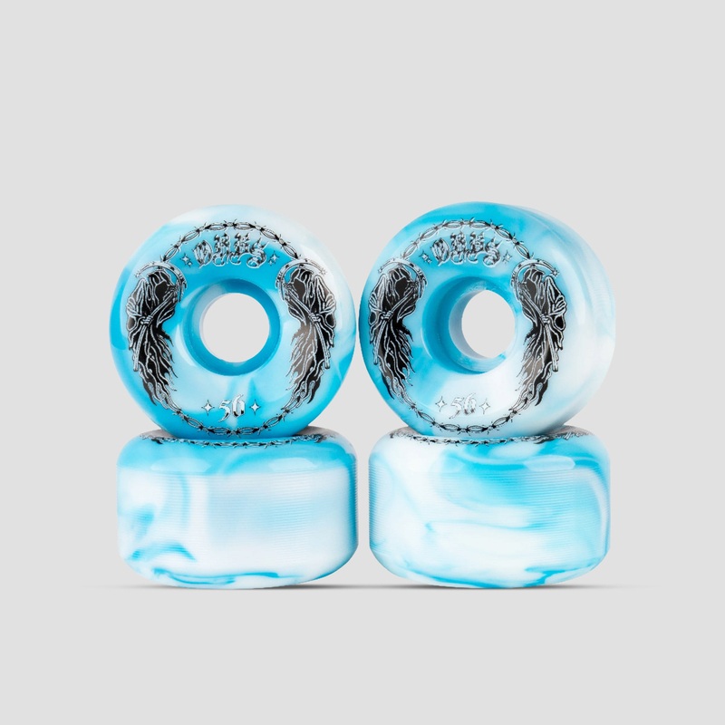 Orbs Specters 56mm 99A Swirls Conical Skateboard Wheels Blue / White