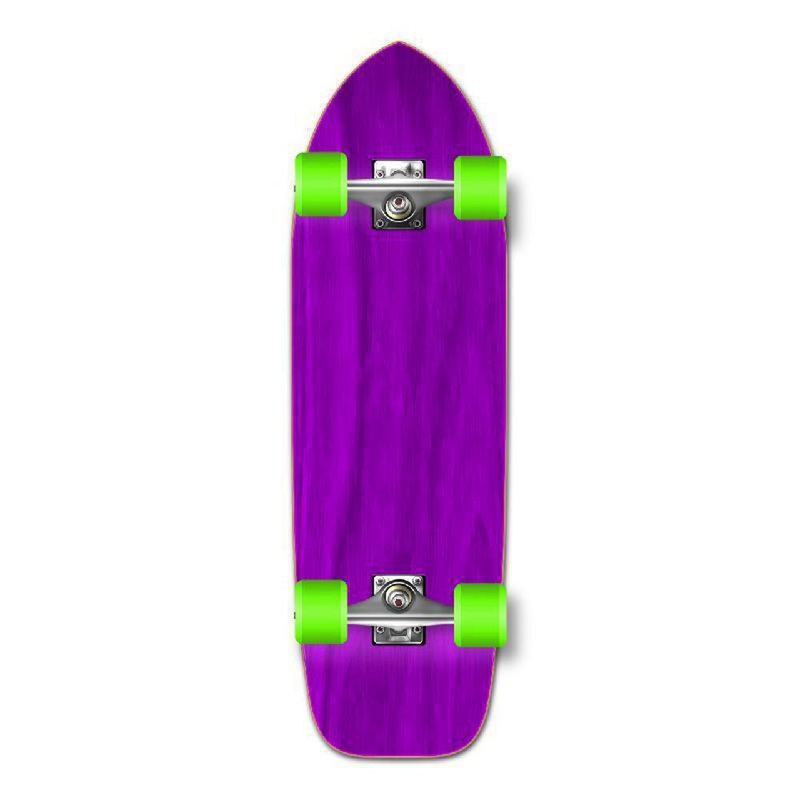 Punked Stained Purple 33″ Old School Blank Skateboard Complete