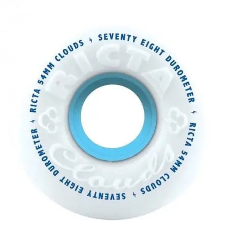 RICTA CLOUDS 78A SKATEBOARD WHEELS 54MM 54mm White