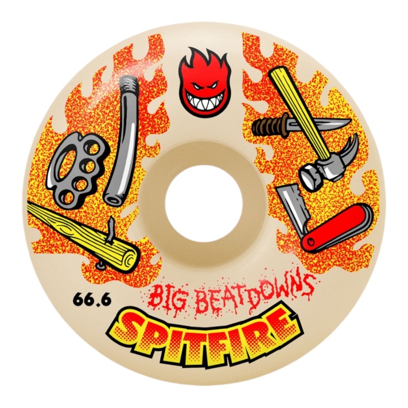 Spitfire Skateboard Wheels F4 99A Big Beatdowns Classics 66.6mm 66.6