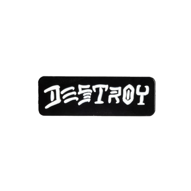 Thrasher Magazine Destroy Lapel Pin Black One Size Fits All