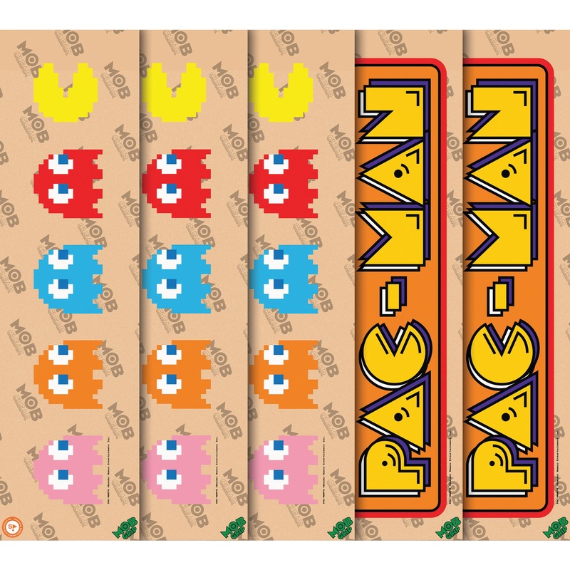 Mob x PAC-MAN Classic Clear 9″ x 33″ Skateboard Grip Tape Ghosts