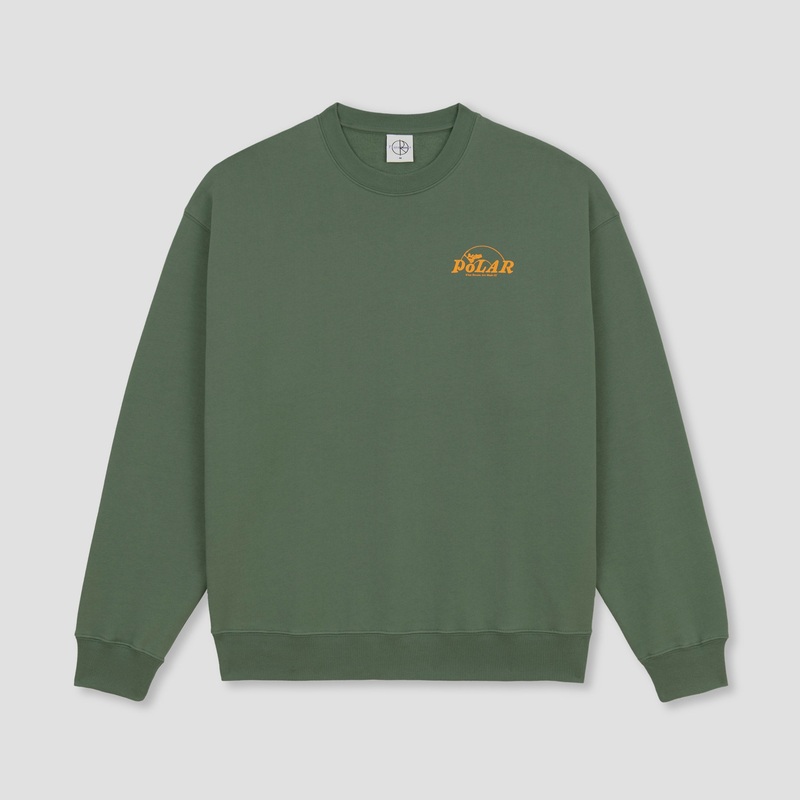Polar Skate Co Dave Crewneck Dreams Jade Green X-Small